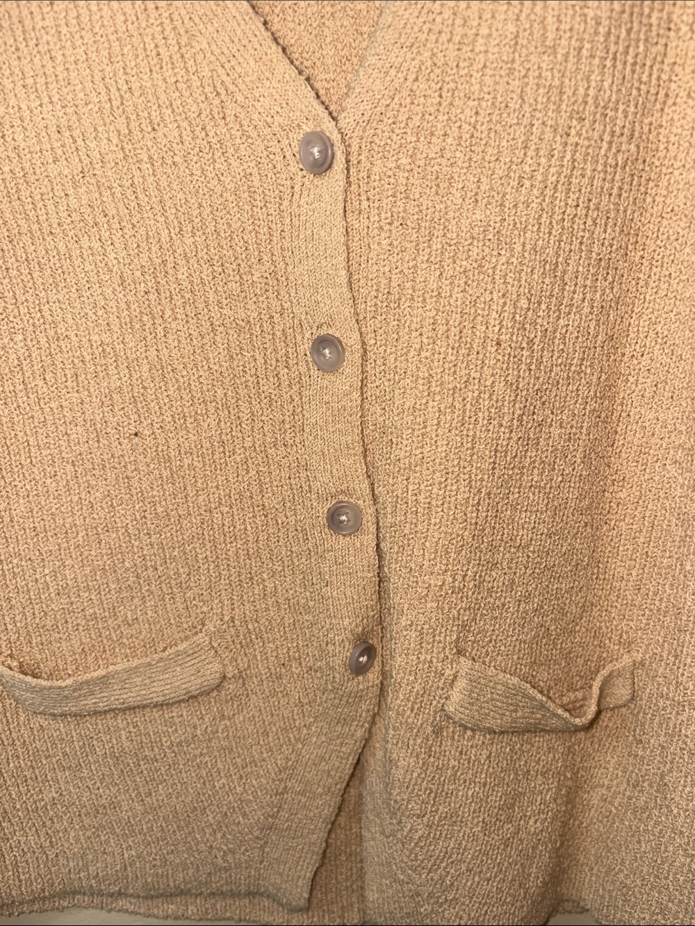 Universal Thread Beige Knit Button-Front Sweater Vest - Picture 3 of 5